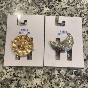 NWT Urban Outfitters sun & moon hair clip set